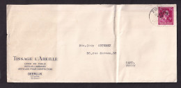 DDFF 259 -- Enveloppe TP Surcharge Locale Moins 10 % Diff. ZWEVEGEM 1946 -  Entete Tissage L' Abeille à DEERLIJK - 1946 -10%