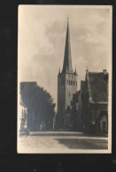 Cpa Tallinn église Saint Olaf Genre Carte Photo , Colonne Type Morris - Estonie