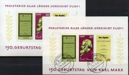 Karl Marx Ungezähnt 1968 DDR Block 27 ** Plus O 7€ Zum 150.Geburtstag Karl Marx Trier Blocchi M/s Bloc Sheets Bf Germany - 1950-1970