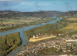 CARTOLINA  MELK,BASSE AUSTRIA,AUSTRIA-STIFT MELK V. SW (FLUGAUFNAHME) IM HINTERGRUND:EINGANG DER WACHAU-NON VIAGGIATA - Melk