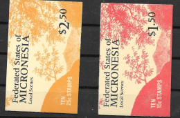 Micronesia Two Booklets Mnh ** 17 Euros 1988 - Micronésie