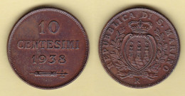 10 CENTESIMI 1938 SAN MARINO - Saint-Marin