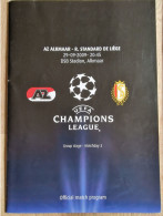 Programme AZ Alkmaar - Standard Luik - 29.9.2009 - UEFA Champions League - Football Soccer Fussball Calcio Programm - Livres