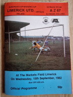 Programme Limerick Utd - AZ '67 Alkmaar - 15.9.1982 - European Cup 2 - Football Soccer Fussball Calcio Programm UEFA - Livres