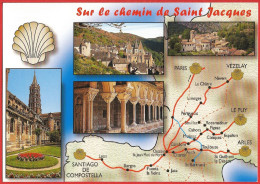 Chemins Vers Saint-Jacques De Compostelle : Vues Diverses - Carte écrite 2008 TBE - Lieux Saints