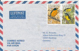 Trinidad & Tobago Air Mail Cover Sent To Germany 1998 BIRD Stamps - Trinité & Tobago (1962-...)