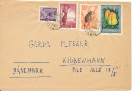 Hungary Cover Sent To Denmark 13-12-1954 With More Topic Stamps - Brieven En Documenten