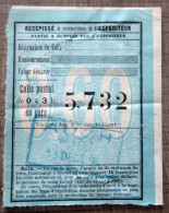 1 Récépissé Colis Postal (Auch Gers)  1894 - Cartas & Documentos