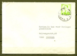 Brief Van Postes-Posterijen B.P.S 7 Naar Bruxelles - 1953-1972 Brillen