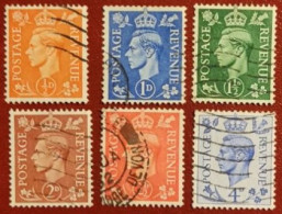 GRAN BRETAGNA  1951 GEORGE VI  YT 251 A 256 - Oblitérés