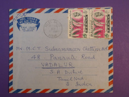 DG3 MALAYSIA BELLE LETTRE AIR LETTER  1971  PERAK   A VALADUR INDIA +PAIRE DE TP  +AFF. INTERESSANT++ - Malaysia (1964-...)