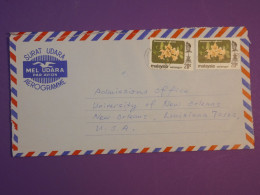 DG3 MALAYSIA BELLE LETTRE AIR LETTER  1985 SELANGOR  A NEW ORLEANS UNIVERSITY  USA  +AFF. INTERESSANT++ - Malaysia (1964-...)