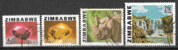 1980 ZIMBABWE Set Of 4 Used Stamps (Michel # 229,230,232,237) CV €1.70 - Zimbabwe (1980-...)