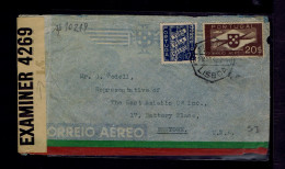 Sp10219 PORTUGAL Airmail Cover 1942 CENSORED (examiner 4269) Mailed Lisboa »NewYork - Lettres & Documents