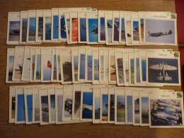 Lot De 59 Fiches Aviation -  Voir Détails Sur Photos - 14,8x14,8 Cm Env. - Aviation