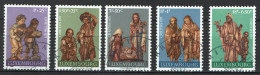 Luxembourg 1971 - YT 786/790 - Nativity, Charity Issue, Statuettes En Bois - Gebruikt