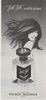 Publicité Papier - Advertising Paper - Vent Vert De Balmain (demi Format) - Publicités Parfum (journaux)