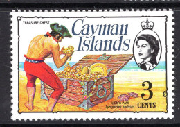 Cayman Islands 1978-80 Pirates, Treasure, & Marine Life - Small Size - 3c Treasure Chest & Lions Paw MNH (SG 446) - Cayman Islands