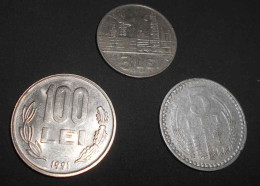 Lot 100 Lei 1991 5 Lei Alu 1978 3 Lei 1966 République Socialiste De Roumanie - Romania