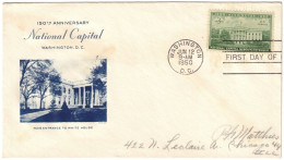 USA - États-Unis - Washington - FDC - 150th Anniversary - National Capital - Lettre Pour Chicago - 1950 - 1971-1980