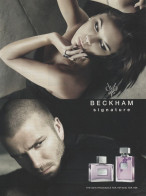 Publicité Papier - Advertising Paper - Parfums David Beckham - Publicidad (gacetas)