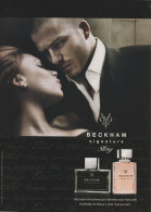 Publicité Papier - Advertising Paper - Signature De David Beckham - Publicités Parfum (journaux)