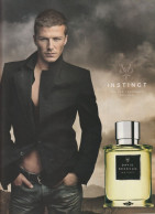 Publicité Papier - Advertising Paper - Instinct De David Beckham - Parfumreclame (tijdschriften)