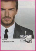 Publicité Papier - Advertising Paper - Homme By David Beckham - Advertisings (gazettes)