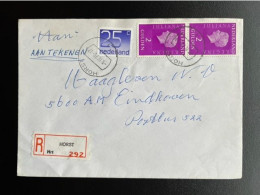 NETHERLANDS 1979 REGISTERED LETTER  HORST TO EINDHOVEN 09-04-1979 NEDERLAND AANGETEKEND - Cartas & Documentos