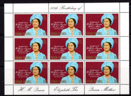 Cayman Islands 1980 80th Birthday Of Queen Elizabeth The Queen Mother Sheet MNH (SG 506) - Cayman Islands