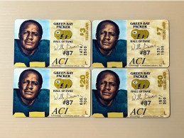 Mint USA UNITED STATES America Prepaid Telecard Phonecard, Green Bay Packer HOF-Willie Davis(300EX), Set Of 4 Mint Cards - Verzamelingen