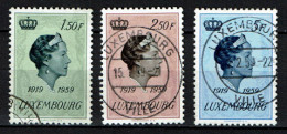 Luxembourg 1959 - Y/T 559/561 - The 40th Anniversary Of Reign Of Grand Duchess Charlotte - Used Stamps