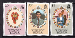 Cayman Islands 1981 Royal Wedding Set MNH (SG 534-536) - Cayman Islands