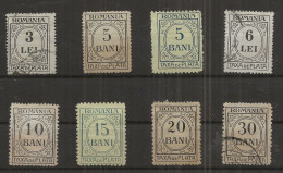 FISCAUX ROUMANIE  8 TIMBRES - Fiscale Zegels