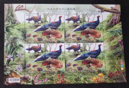 Taiwan Conservation Of Birds - Swinhoe's Pheasant 2014 Fauna Wildlife Bird Squirrel Fern (sheetlet) MNH - Neufs