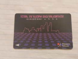SINGAPORE-(1SNDA)-Total Network-(172)(1SNDA-098764)($3)(tirage-249.700)-used Card+1card Prepiad Free - Singapore