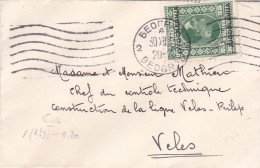 YUGOSLAVIA - Postal History - COVER  OVERPRINT STAMPS KING ALEXANDER 1930 - Brieven En Documenten