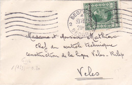YUGOSLAVIA - Postal History - COVER  OVERPRINT STAMPS KING ALEXANDER 1930 - Cartas & Documentos
