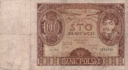 Poland 100 Złotych 1934, VF (P-75a, ) - Polonia