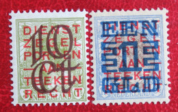 Opruimingsuitgifte Freimarken NVPH 132-133 (Mi 136-137) 1923 Ongebruikt MH * NEDERLAND / NIEDERLANDE - Unused Stamps