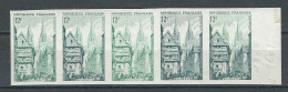 FRANCE N° 979 ** Bande De 5  Essai ND 3 Ex Bicolores - Color Proofs 1945-…