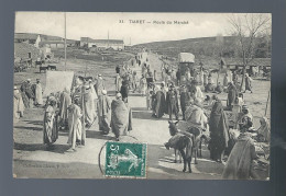 CPA - Algérie - Tiaret - Route Du Marché - Animée - 1909 - Tiaret