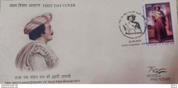 India 2023 250th. BIRTH ANNIVERSARY Of RAJA RAM MOHAN ROY HYDERABAD First Day Cover FDC As Per Scan - Briefe U. Dokumente