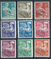 Lot De 9 Timbres Préoblitérés Sans Gomme Années 1953-59 N° 107 à 112 Et 114, 115 Ni Déchirés, Ni Pliés, Ni Amincis - 1953-1960