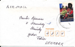 Australia Cover Sent To Denmark 2009 Single Franked Queen Birthday - Briefe U. Dokumente