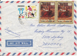 Rwanda Air Mail Cover Sent To Denmark 6-12-1978 (the Cover Is Bended And Curled) - Autres & Non Classés