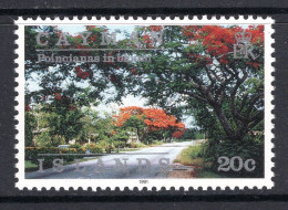 Cayman Islands 1991 Island Scenes - 1991 Imprint - 20c Poincianas In Bloom MNH (SG 727) - Cayman Islands