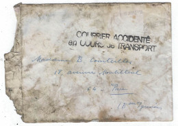 28 Mai 1969 - Paris-Bordeaux  D C 4 Pilote Départ D' Orly -  Avec La Note Imprimée Des P T T - Unfallpost