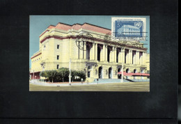 UN New York 1952 War Memorial Opera House San Francisco Interesting Maximum Card With First Day Postmark - Maximum Cards