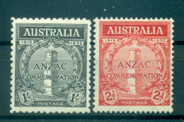 Australie 1935 - Y & T N. 100/01 - ANZAC (Michel N. 127/28) - Neufs